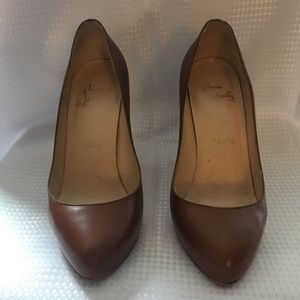 Christian Louboutin brown pumps